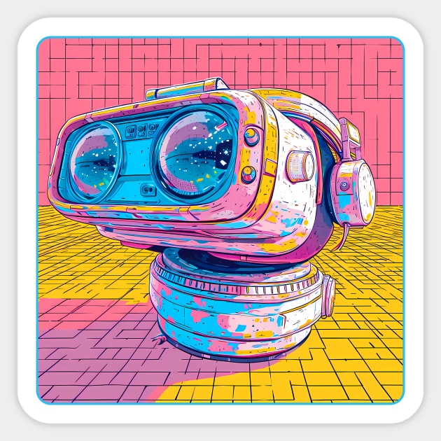 VR Headset Sticker by Polyshirt